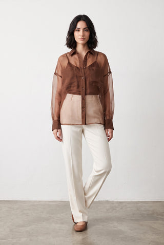 September Sheer Button Up