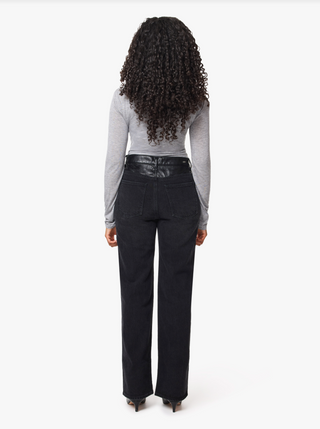 Habitual Blaine Vegan Leather Mix Straight Leg Jean