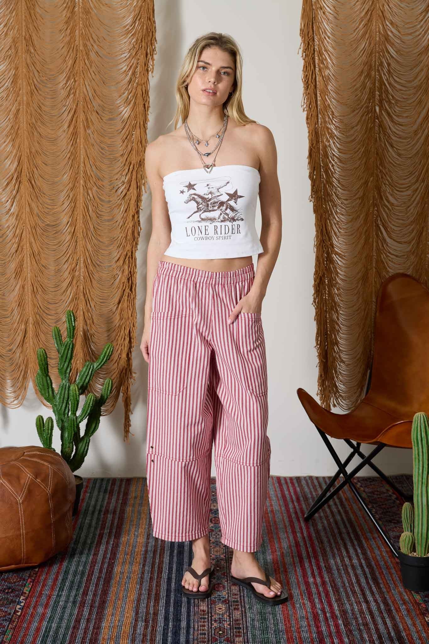 Red, White, & Retro Pants