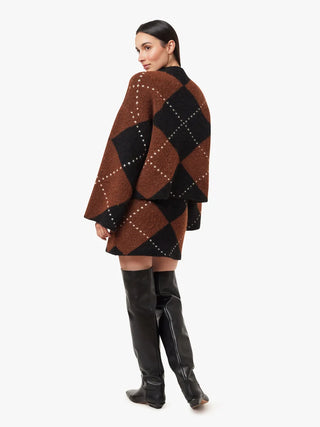 Habitual Argyle Mock Neck Sweater