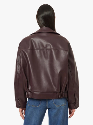Habitual Vegan Leather Funnel Jacket