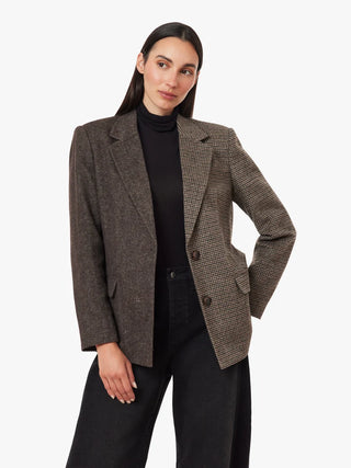 Habitual Herringbone Mix Blazer Coat