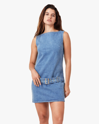 Habitual Sleeveless Belted Mini Dress