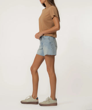 Kut from the Kloth Jane High Rise Long Short w/ Raw Hem
