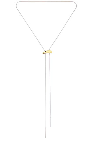 Bracha Lauren Two Tone Lariat Necklace