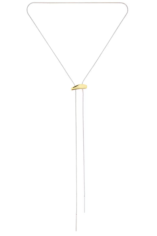 Bracha Lauren Two Tone Lariat Necklace