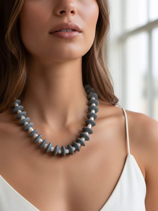 Farrah B Pearls Gone Wild Ashanti and Pearl Beaded Necklace