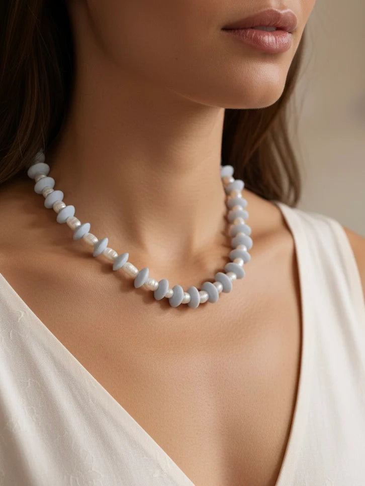 Farrah B Pearls Gone Wild Ashanti and Pearl Beaded Necklace