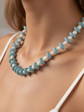 Farrah B Pearls Gone Wild Ashanti and Pearl Beaded Necklace
