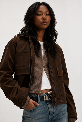 Free People Blair Vegan Suede Sierra Jacket