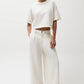 Pistola Delphine Pleated Denim Wide Leg