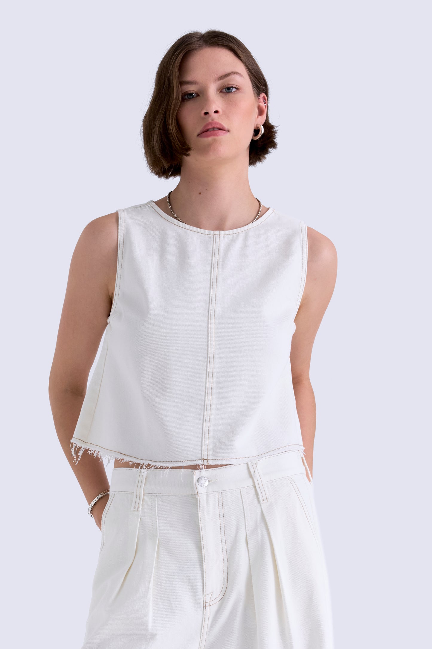 Pistola Rue Pop Over Swing Crop Top