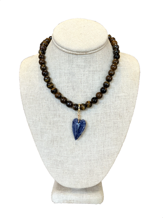 Farrah B Rebel Heart Beaded Necklace