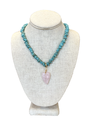 Farrah B Rebel Heart Beaded Necklace