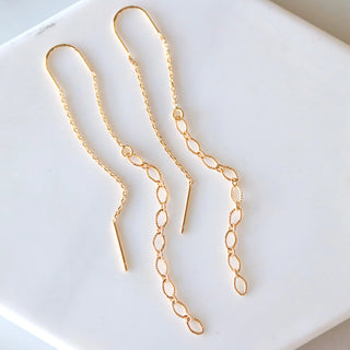Textured Threader Earrings